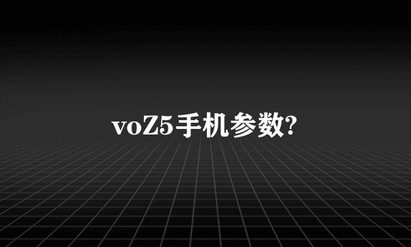 voZ5手机参数?