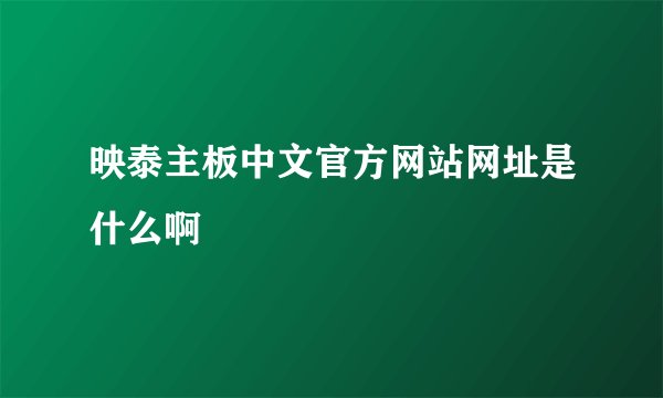 映泰主板中文官方网站网址是什么啊