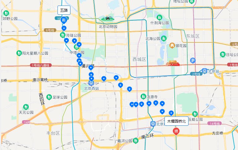 40路公交车的线路图