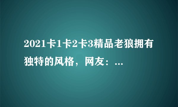 2021卡1卡2卡3精品老狼拥有独特的风格，网友：惊喜满满！