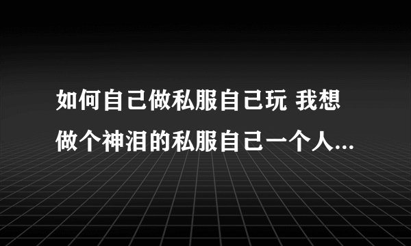 如何自己做私服自己玩 我想做个神泪的私服自己一个人玩怎么样才能做到啊？