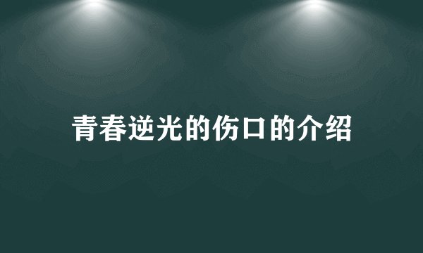 青春逆光的伤口的介绍