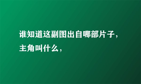 谁知道这副图出自哪部片子，主角叫什么，