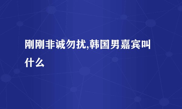 刚刚非诚勿扰,韩国男嘉宾叫什么
