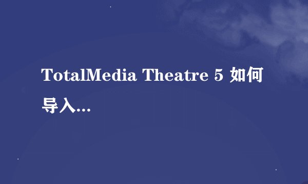 TotalMedia Theatre 5 如何导入中文字幕啊
