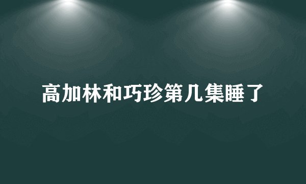 高加林和巧珍第几集睡了