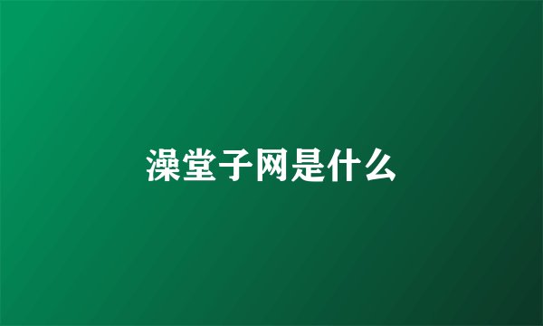 澡堂子网是什么