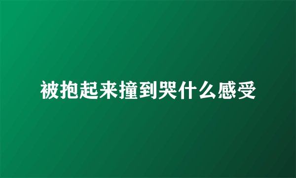 被抱起来撞到哭什么感受