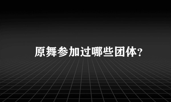萩原舞参加过哪些团体？