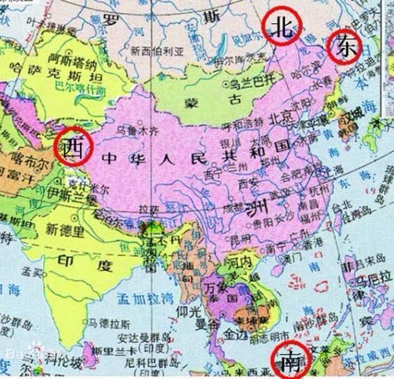 赤道在中国的什么地方？