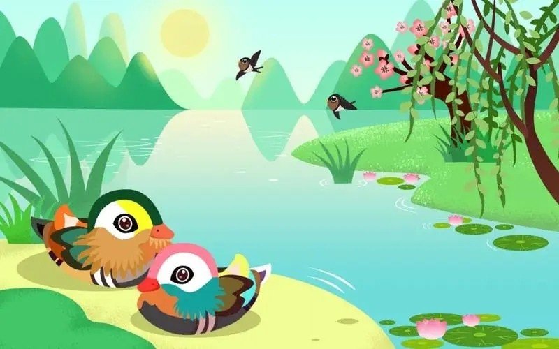 泥融飞燕子，沙暖睡鸳鸯是什么意思？