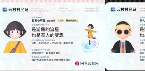 网易云村民证一共几种