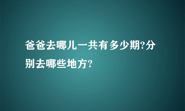 爸爸去哪儿一共有多少期?分别去哪些地方?