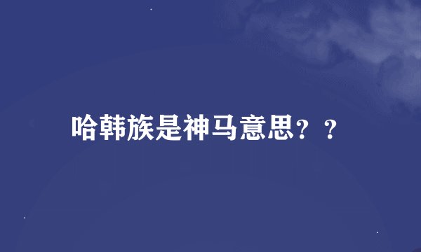 哈韩族是神马意思？？