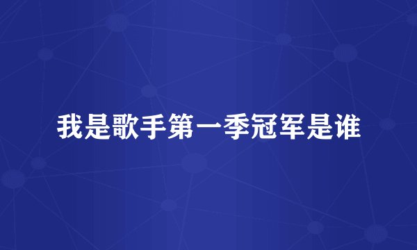 我是歌手第一季冠军是谁