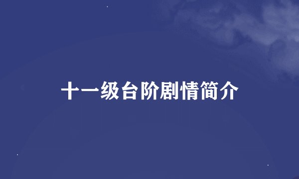 十一级台阶剧情简介