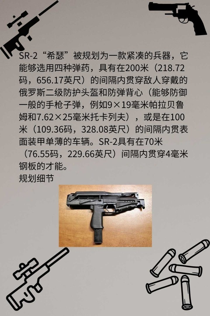 SR-2希瑟冲锋枪（俄）