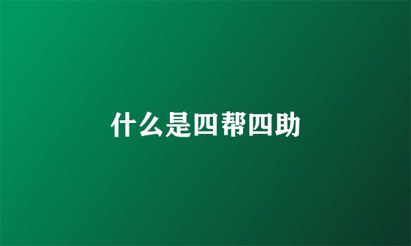 什么是四帮四助