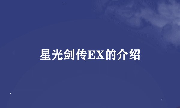 星光剑传EX的介绍