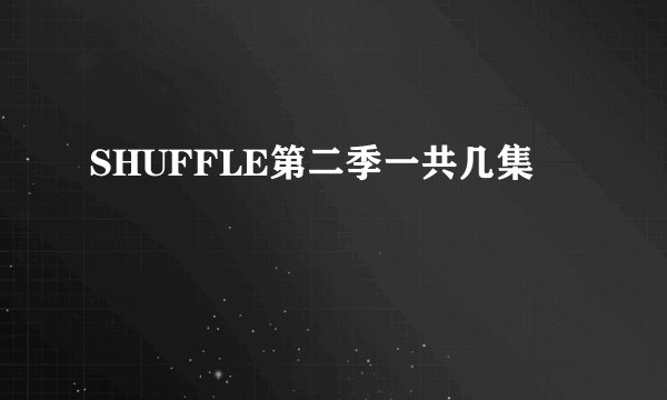 SHUFFLE第二季一共几集